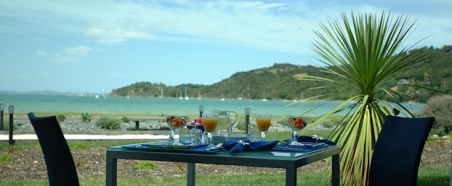 Breakfast on the beach view